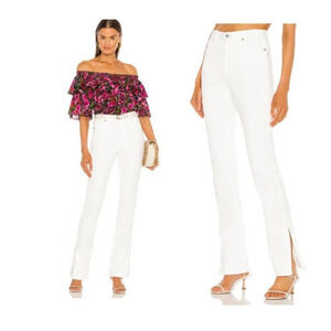 Something Navy Ninna denim pants with slits white